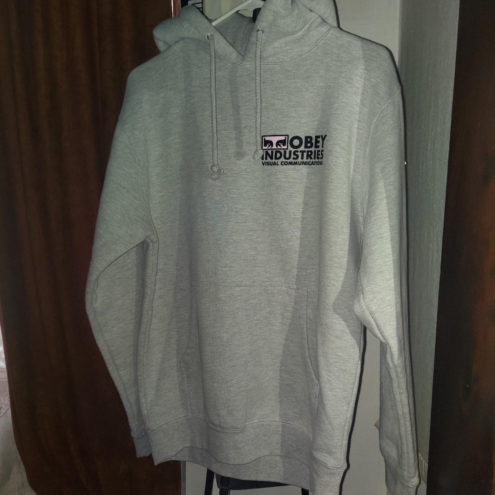 Obey Industries Brand New w/o tags skate concept hoodie minimal heather grey